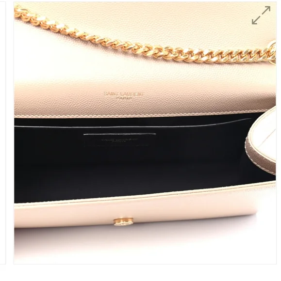 YSL Kate Medium Grain Beige Leather Gold Chain Bag - Picture 7 of 12